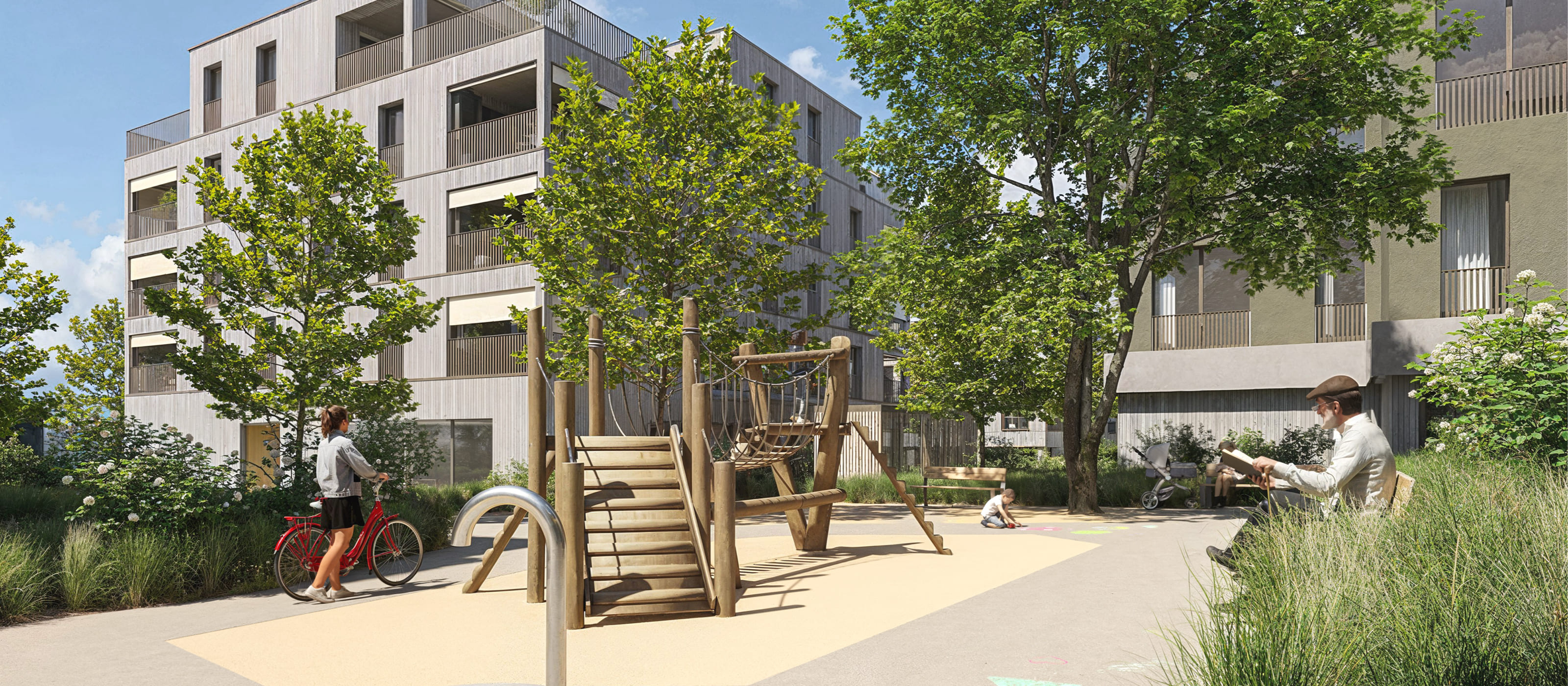 Image de fond représentant une famille heureuse