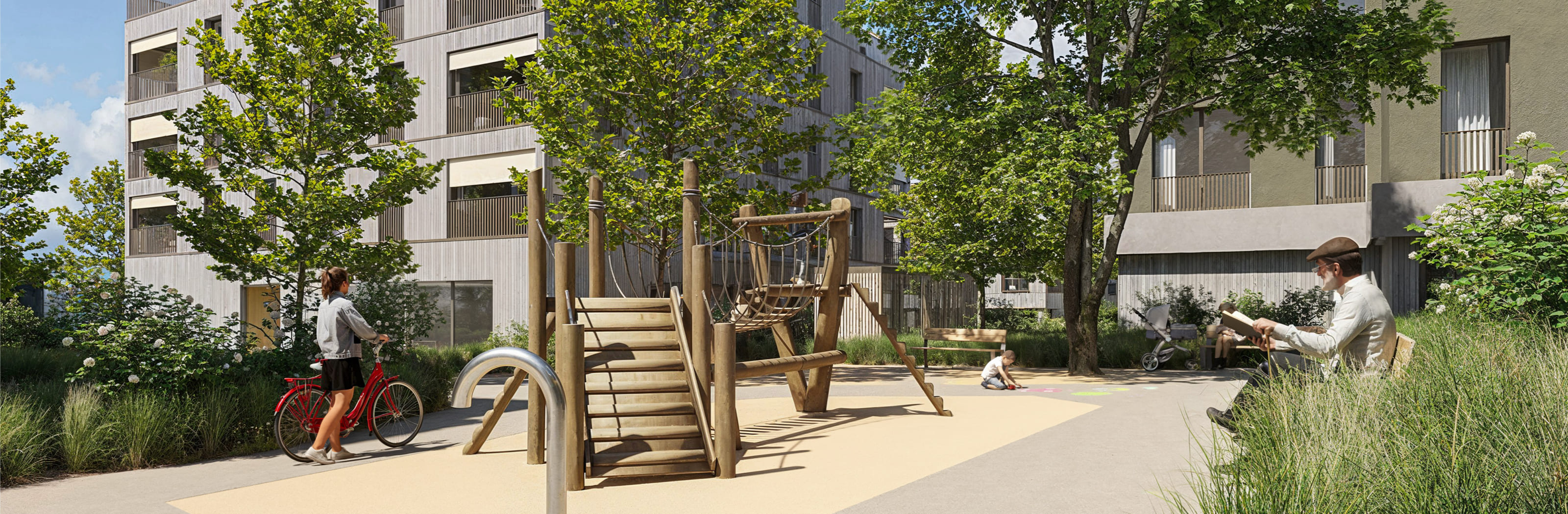 Image du logo et de l'ambiance du nouveau lieu de vie à Palézieux