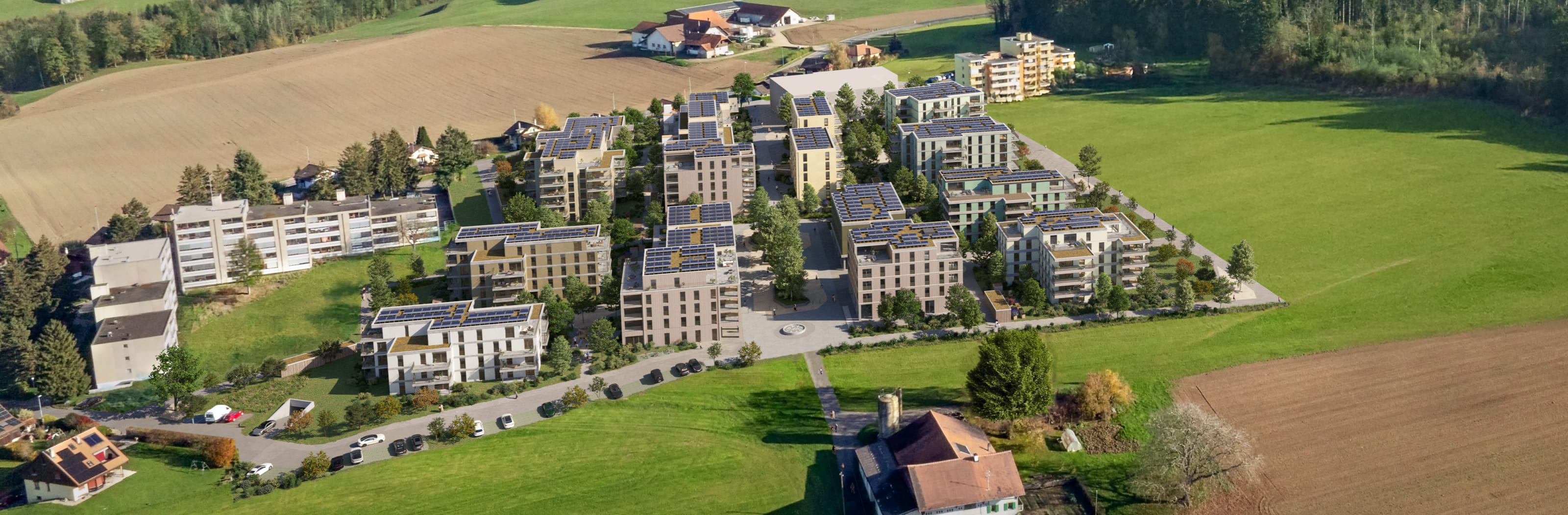 Image du logo et de l'ambiance du nouveau lieu de vie à Palézieux